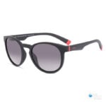 Premium Quality Kids Sunglasses | IA1024 | Round Sunglasses for 7-11 Years | Matte Black Frame, Gradient Gray Lenses