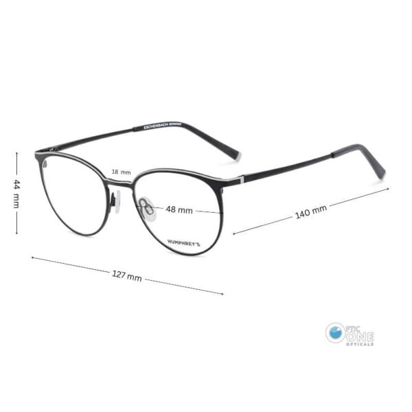 HUMPHREY'S Eyewear | Stylish Matte Black Round Glasses for Teens - Image 2