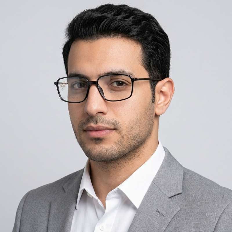 Lightweight Titanium Black Eyeglasses Stepper SI-20131 - Image 2