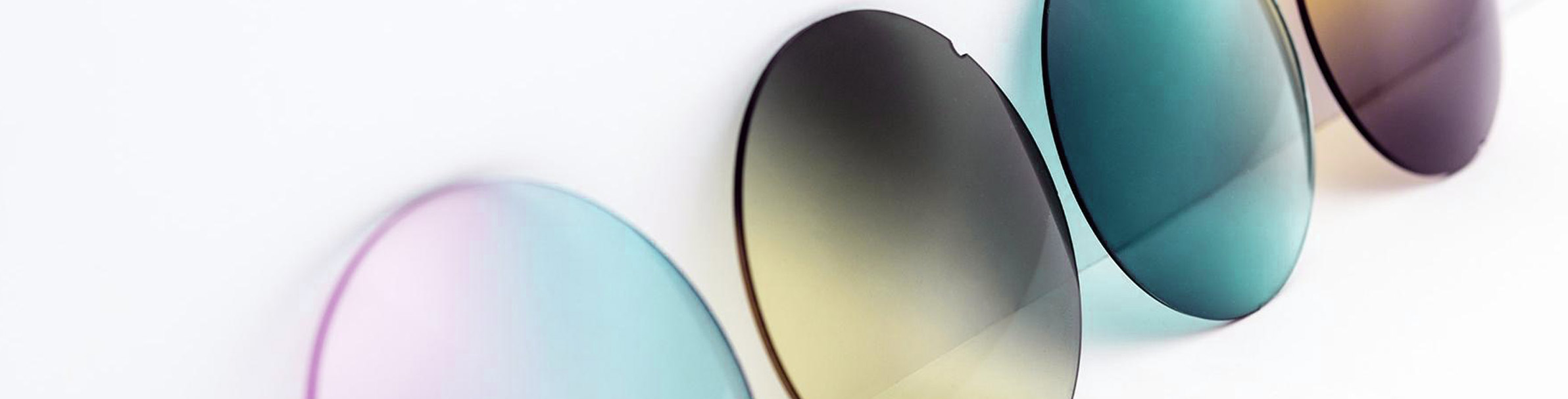 Various custom tinted sunglasses on display