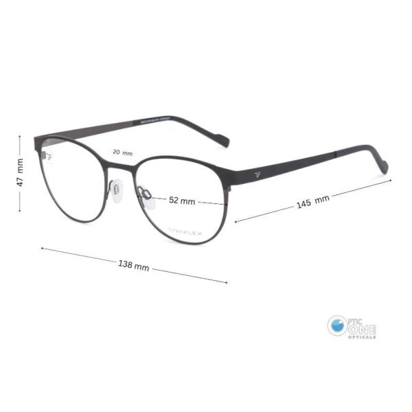 Titanflex 8209481352 Round Shape Eyeglasses - Durable & Light Memory Titanium - Image 2