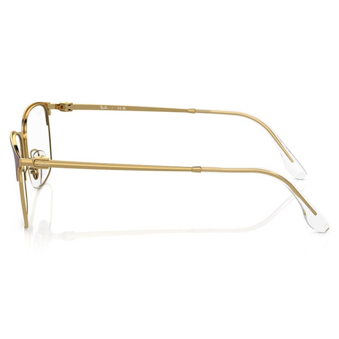 Ray-Ban RB6494 Optics Polished Bordeaux on Gold Metal Eyeglasses ...
