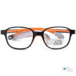 Little Demetz Eyeglasses for Boys and Girls | Eyewear for 7-8 Years - Black/Orange