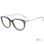 Swarovski SK2009 1002 Dark Havana Acetate Round Eyeglasses with Thin Arms