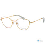 Swarovski Cat Eye Eyeglasses with Stones | Golden Thin Metal Frame SK1012 4014