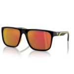 Scuderia Ferrari FZ6002U 501/6Q Sunglasses - Black with Gold Red Mirror Lenses