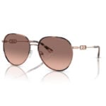 Michael Kors MK1128J Empire Aviator Sunglasses - Rose Gold/Pink Tortoise