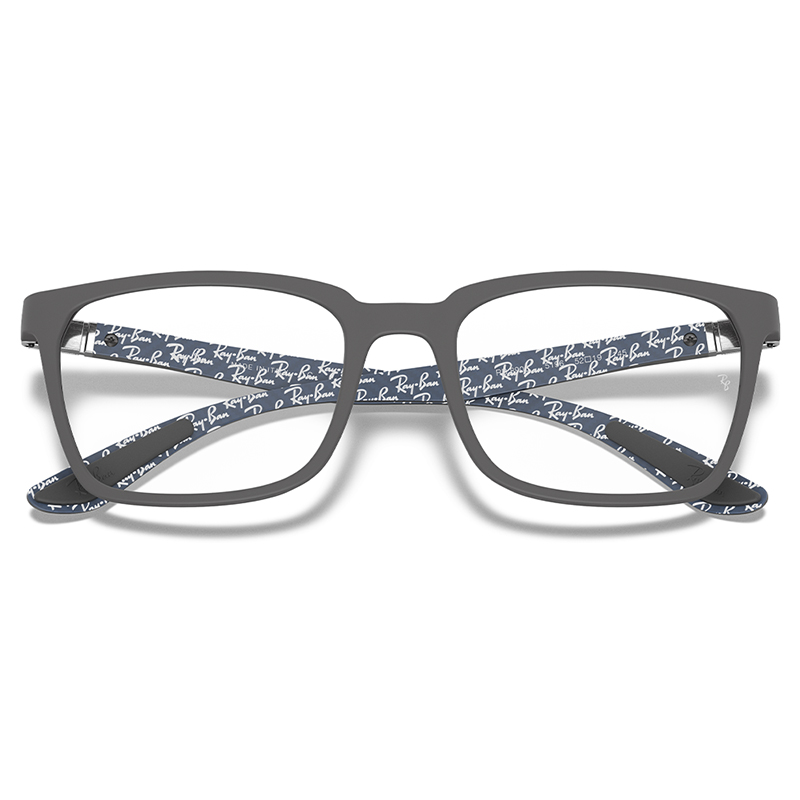 Ray-Ban RX8906 Matte Black Rectangular Carbon Fiber Eyeglasses 54mm Size