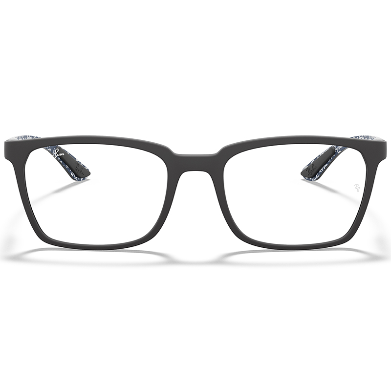 Ray-Ban RX8906 Matte Black Rectangular Carbon Fiber Eyeglasses 54mm Size