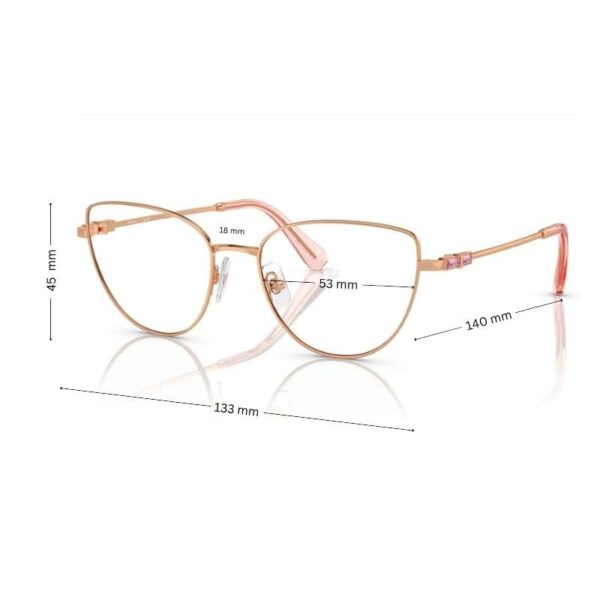 Swarovski SK1007 4014 Cat Eye RoseGold Eyeglasses for Women - Image 2