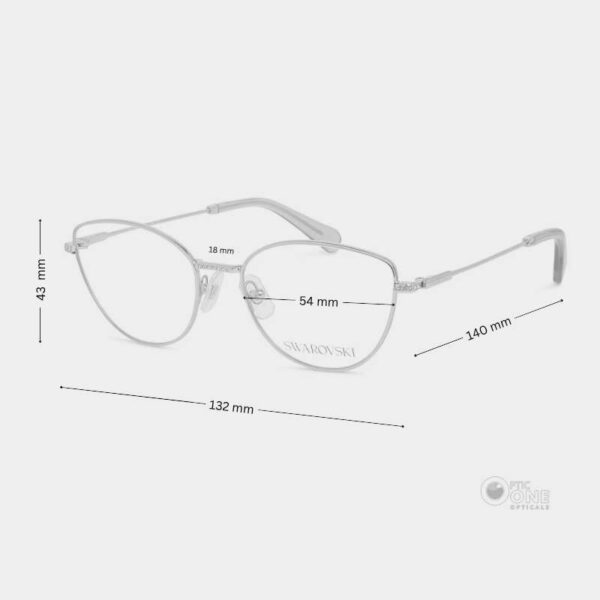 Swarovski SK1012 4014 Cat-Eyeglasses in RoseGold for Women - Image 2