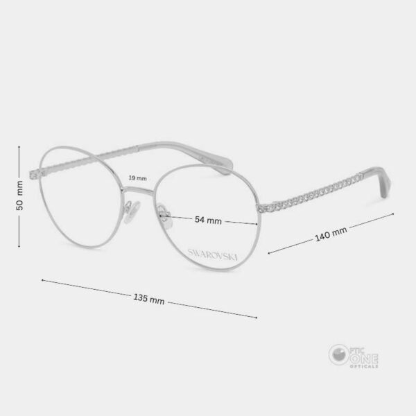 Swarovski SK1013 4004 Women's Full Rim Round Metal Eyeglasses in Gold Color - Image 2