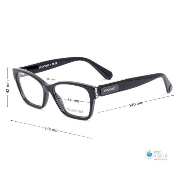 Swarovski SK2013 1010 Women's Acetate Eyeglasses - Shiny Black - Image 2