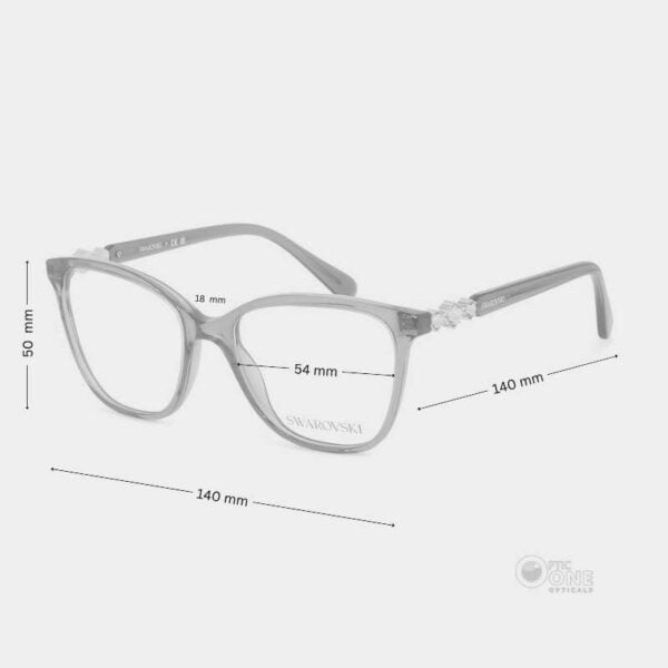 swarovski SK2020 1053 54 Transparent Green Square Glasses for Women - Image 2