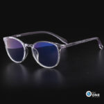 Women's Round Transparent Purple-Clear Glasses