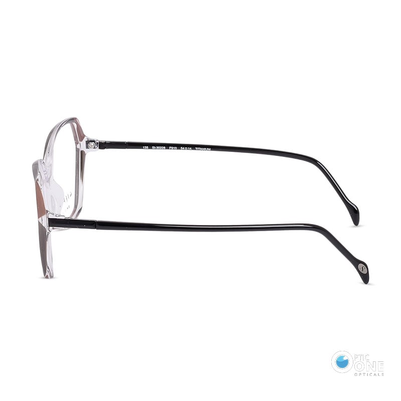 Stepper Women's Lightweight Titanium Glasses SI-30228 - Crystal Clear with Gold Accents