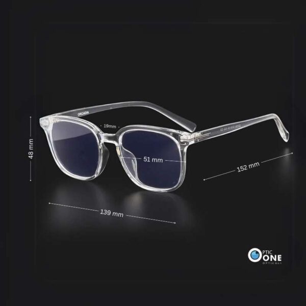 Unisex Lightweight Clear Square Glasses - Image 2
