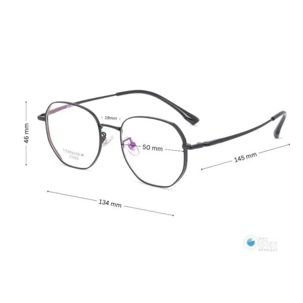 Trendy Stylish Lightweight Eyeglasses for Women | Matte Black Metal Eyeglass Frame  (Price Includes Standard Single-Vision Clear Lenses *) - Image 4