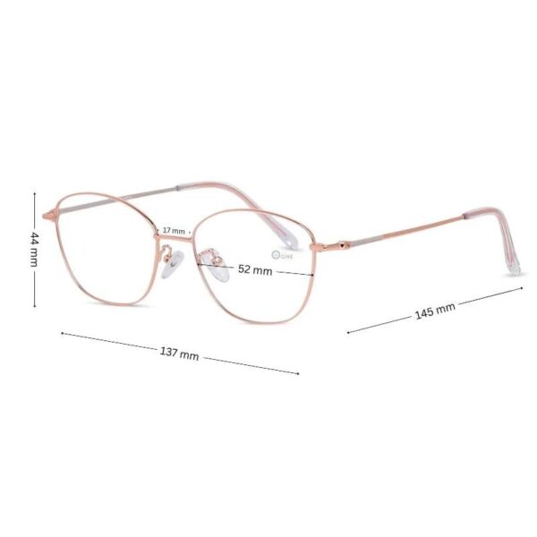 Women's Lightweight Eyeglasses Cat-Eye Rosegold - Image 2