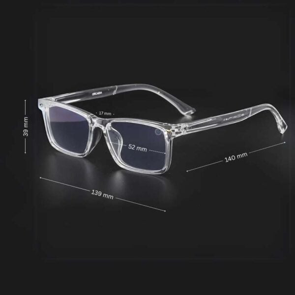 Men's Rectangle Clear Eyeglasses - Image 2