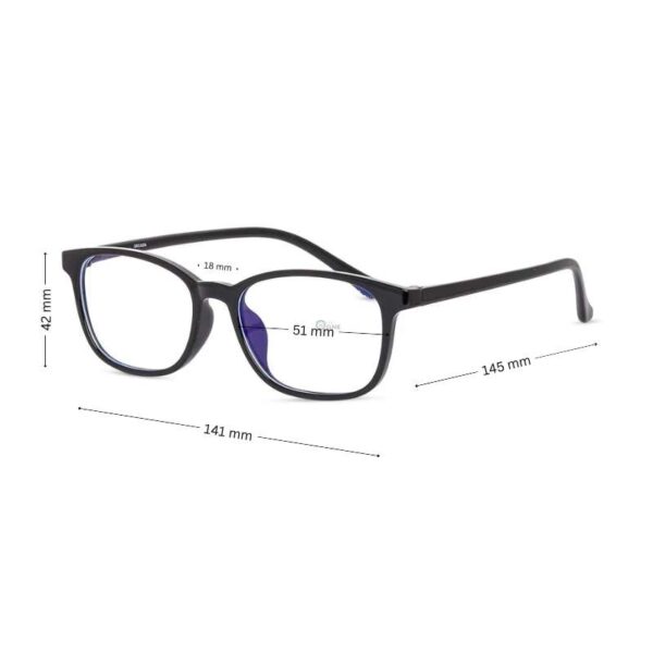 Women's Lightweight Eyeglasses Shiny Black - Image 2