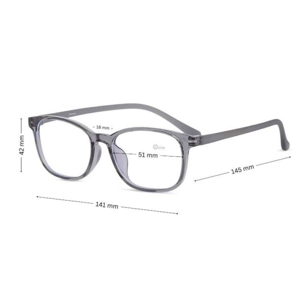 Women's Lightweight Eyeglasses Transparent Gray - Image 2