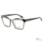 Furla VFU767V 02GN 51mm Square Full Rim Eyeglasses in Transparent Green