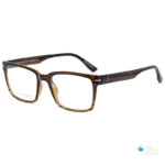 Men’s Bold Square Glasses – Chunky Design, Lightweight Frame in Shiny Tortoise Brown