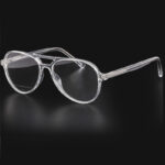 Men's Eyeglasses Plastic Large Clear Aviator Style