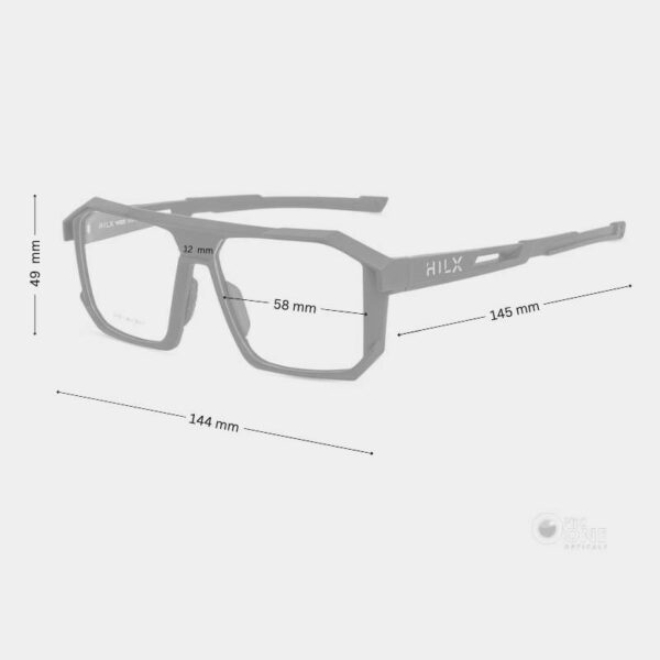 Hilx Vizo Mayham HX01801A Matte Black Active Lifestyle Eyeglasses - Image 2
