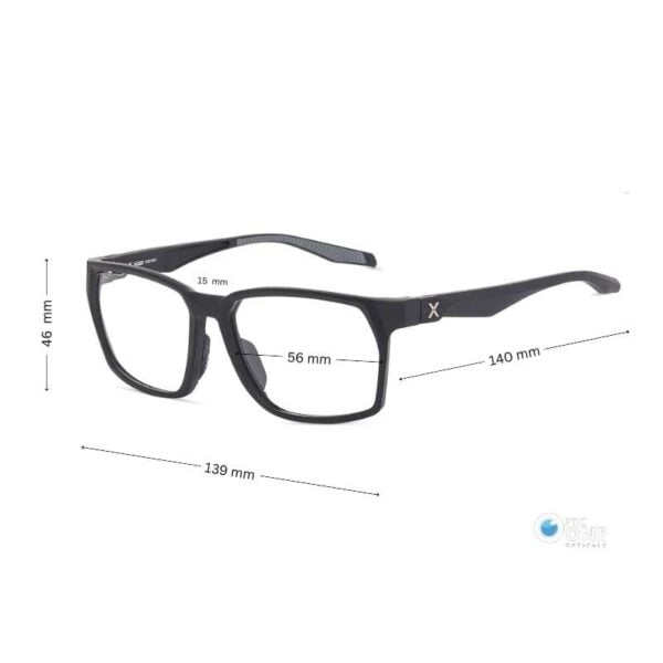 Hilx Vizo Awaken HX00201A Matte Black Active Lifestyle Eyeglasses - Image 2