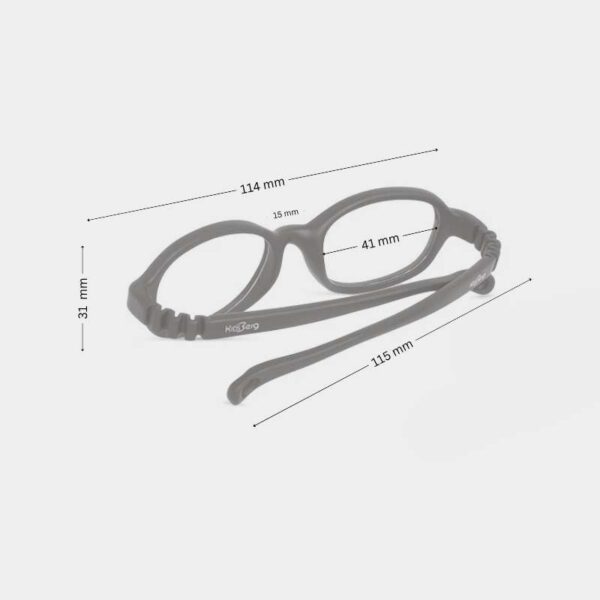KidsBerg Oval Eyeglasses for Kids in Matte Blue Color - Image 2