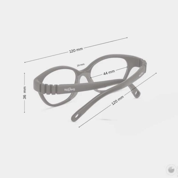 KidsBerg Cat-Eye Glasses for Girls in Matte Black with Red Color - Image 2