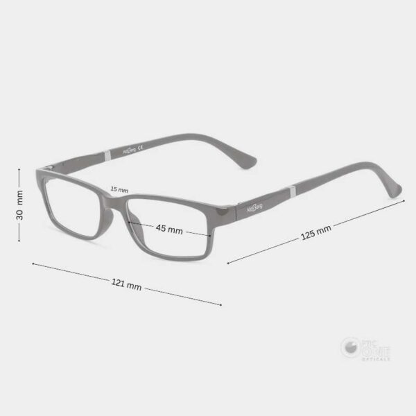 KidsBerg Eyeglasses for Kids in Shiny Black Color - Image 2