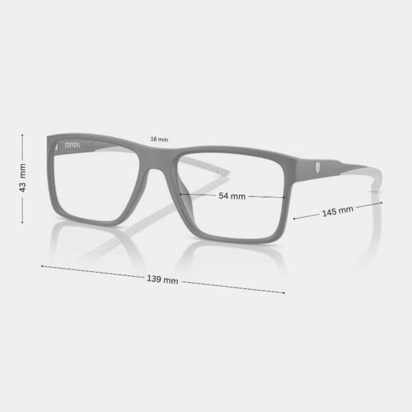 Scuderia Ferrari Men's Eyeglasses FZ8007U- Rectangle, White - Image 2