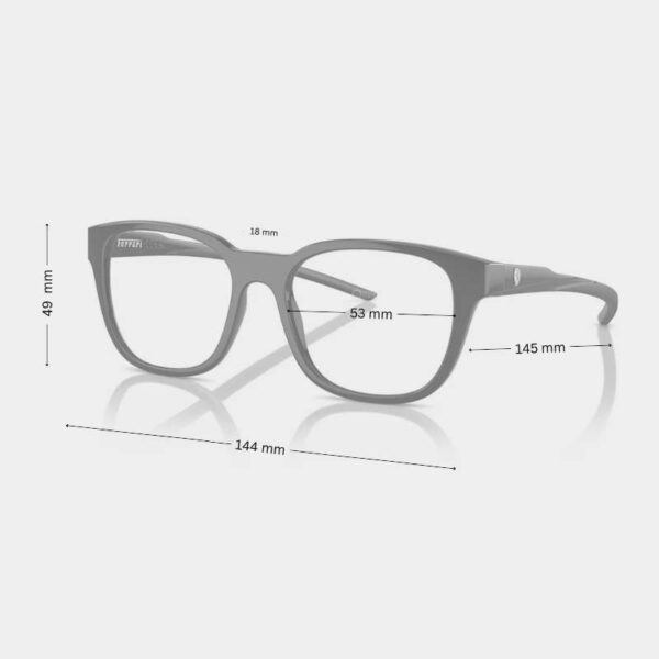 Scuderia Ferrari Men's Eyeglasses FZ8006 - Square, Shiny Black - Image 2