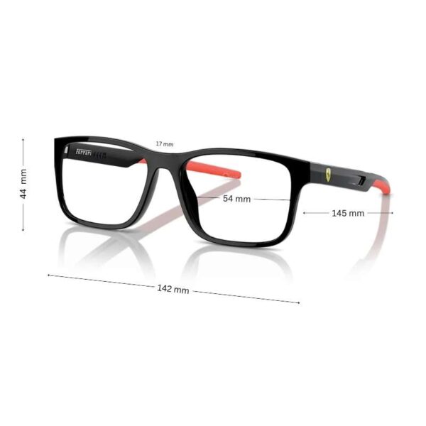 Scuderia Ferrari Men's Eyeglasses FZ8003U - Rectangular, Shiny Black - Image 2