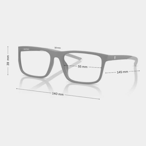 Scuderia Ferrari Men's Eyeglasses FZ8001U - Rectangular, Matte Blue - Image 2