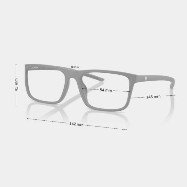 Scuderia Ferrari Men's Eyeglasses FZ8001U - Rectangular, Matte Black - Image 2