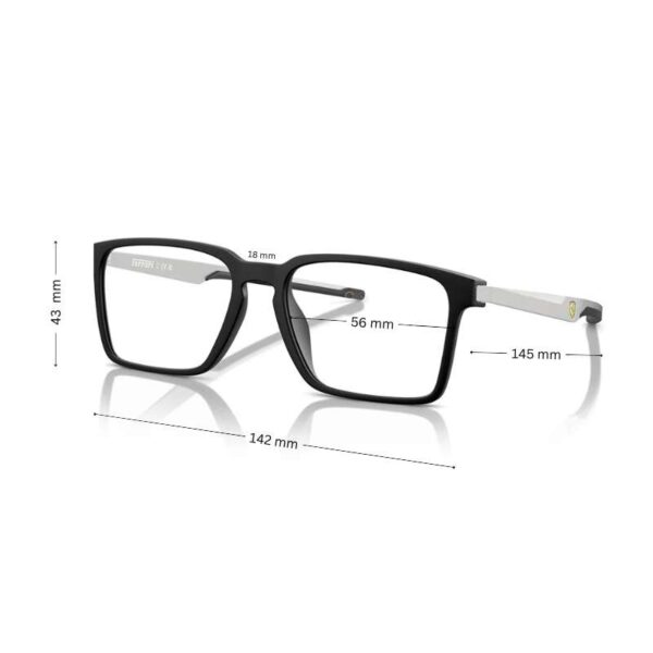 Scuderia Ferrari Men's Eyeglasses FZ8005U - Rectangular, Matte Black - Image 2