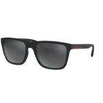Armani Exchange AX4080S 80786G Matte Black Square Sunglasses – 57mm