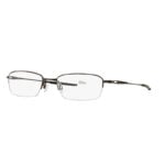 Oakley Top Spinner OX3133 Narrow Metal Half-Rim Glasses 53mm Pewter