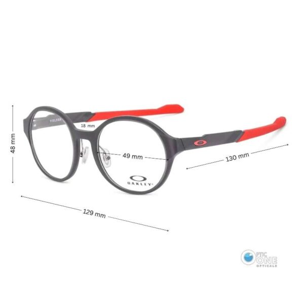 Oakley Fielder OY8028D | Oakley Round Eyeglasses with Nose Pad for Kids | Satin Grey Smoke Frame | 49 mm in Size - Image 2
