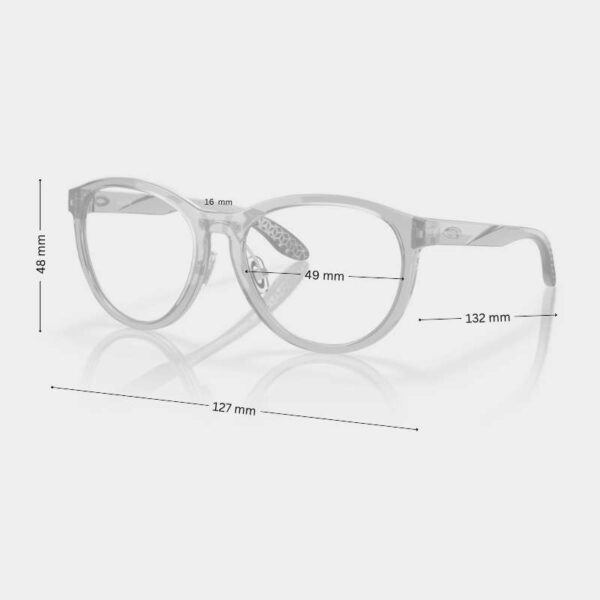 Oakley AGLOW OY8027D | Oakley Round Eyeglasses for Girls | Polished Clear Frame | 49 mm in Size - Image 2