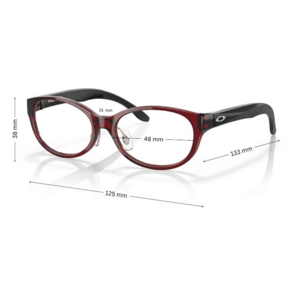 Oakley OY8024D FULL TURN Junior Glasses | Oakley Glasses for Girls | Polished Trans Brick Red Frame - Image 2