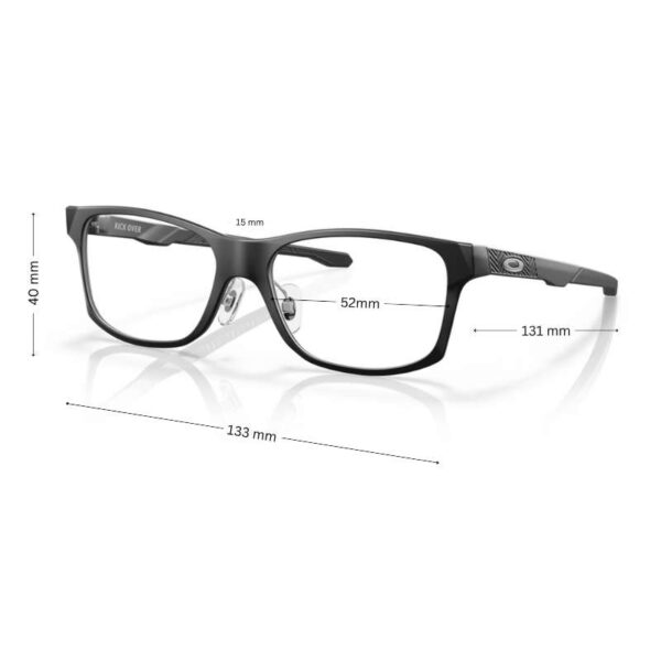 Oakley KICK OVER OY8025D | Oakley Eyeglasses with Nose Pad | Satin Black Frame | 52 mm in Size - Image 2