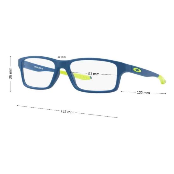 Oakley Crosslink XS (Youth Fit) OY8002 | Oakley Eyeglasses for Kids | Satin Navy Frame | 51 mm in Size - Image 2