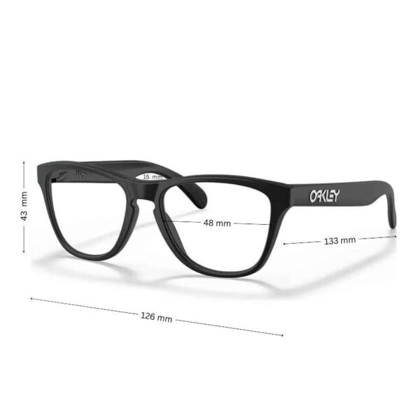 Oakley OY8009 Frogskins XS Junior Glasses | Oakley Glasses for Boys | Satin Black Frame | 48 mm in Size - Image 2