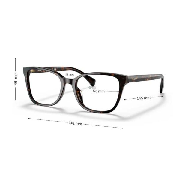 Ralph Lauren RA7137U Women’s Cat-Eye Glasses Shiny Dark Havana 53 mm - Image 2