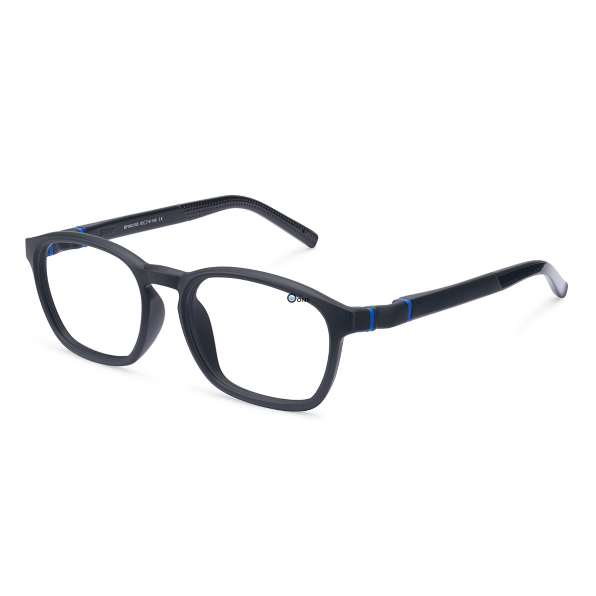 B-Flex B-Original BF040155 Unbreakable Eyeglasses for Adults 55mm Large, Matte Black ( Clip-On Available)